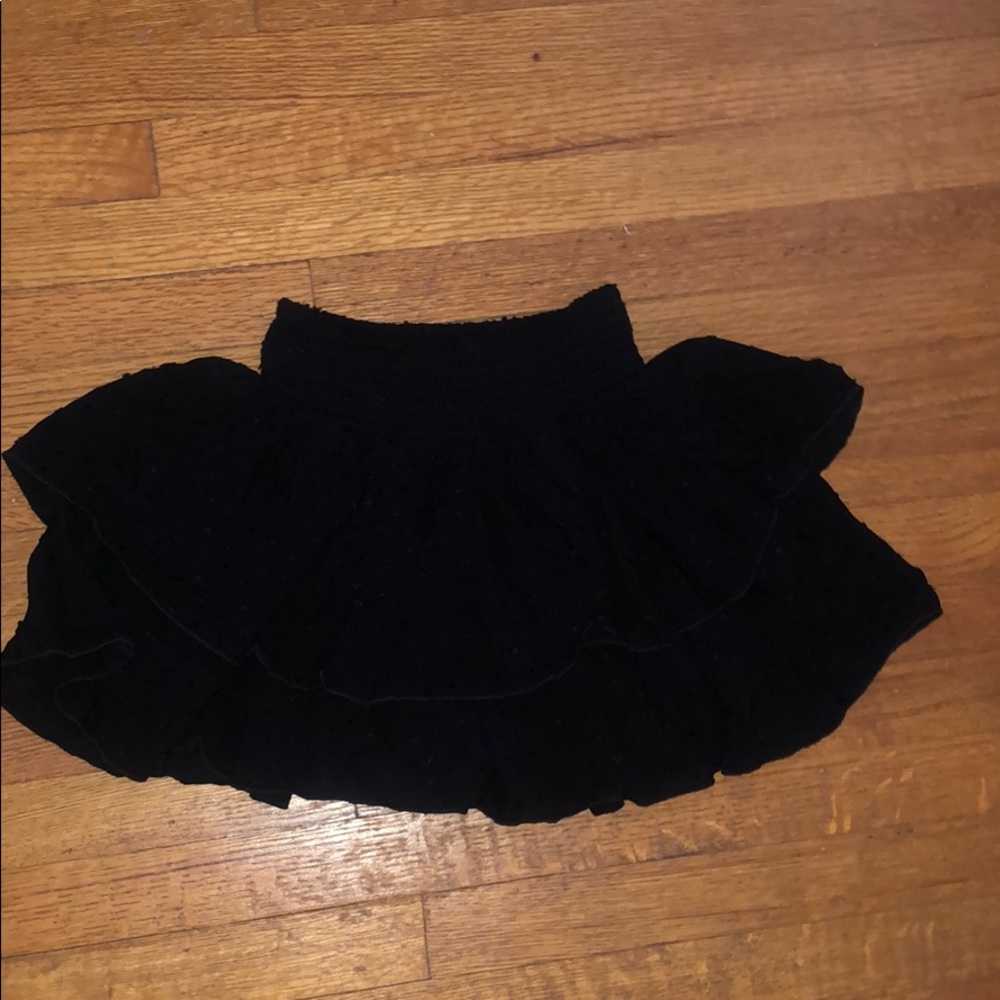 Forever21 Black Dotted Ruffle Skort